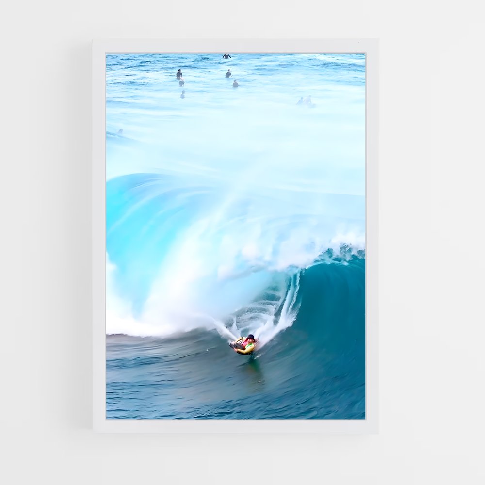 Poster Vague Sauvage – affiche Bodyboard (vue 3)
